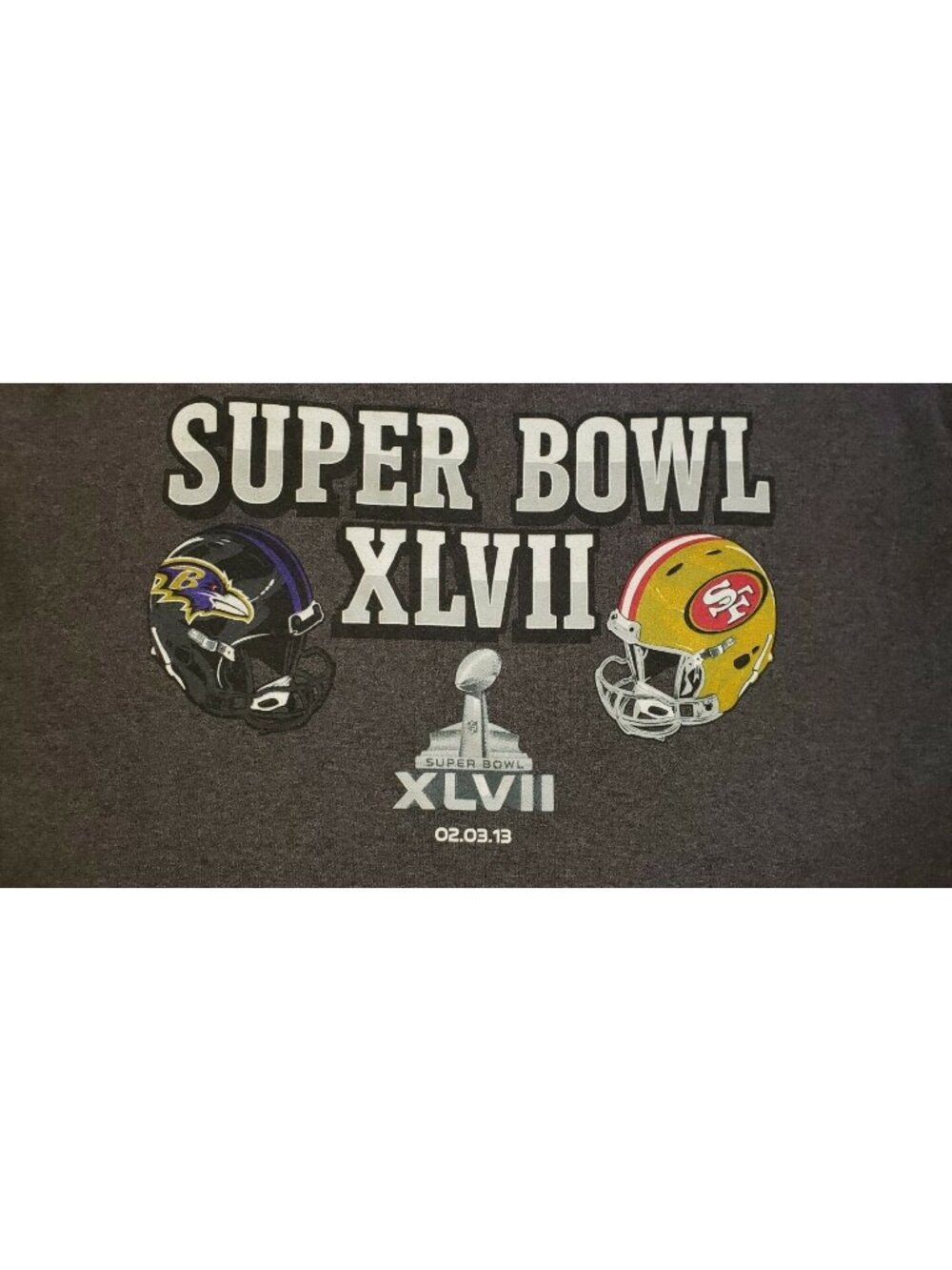 SUPER BOWL XLVII baltimore ravens san francisco 49ers 2 sided  ROSTERS XL  B5